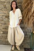 Dalt Vila Peasant Blouse Warm White